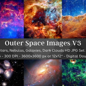 Outer Space Image Bundle N3 / 22 HQ Printable Space Poster Hubble Telescope Art / Regali di astronomia / Galaxy Universe Space Cosmos Nebula Art