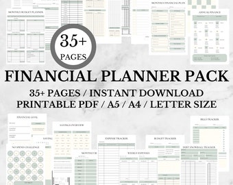 Budget Planner Printable Budget Binder Expenses Tracker Bill Debt Savings Book Monthly Budget Planner Annual Finance Tracker Budget Template