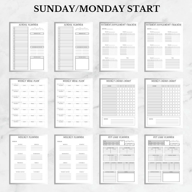 Printable Household Management Binder | Household Planner | Life ...