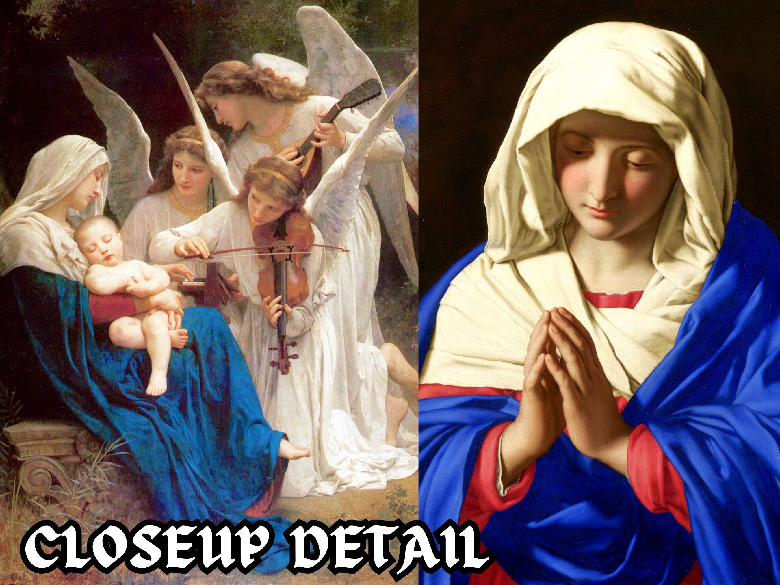 聖母マリアの絵画画像 | 24 枚の高画質ヴィンテージ印刷可能なイラスト