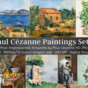 Paul Cezanne Paintings 34 HQ Printable Art Decor Set 3 | Classic Still Life Painting Images Post-Impressionist Art| Digital Download Com.Use