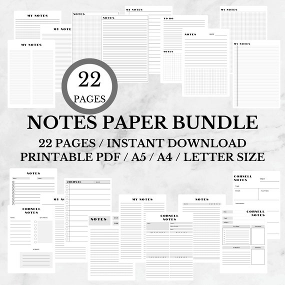 Papel De Notas En Formato Pdf
