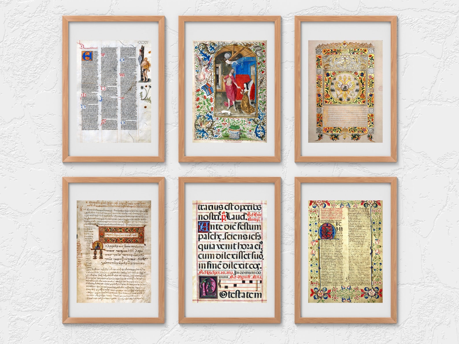 Illuminated Manuscript 36 Medieval Religious Renaissance Illustrations ...