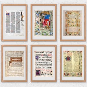 Illuminated Manuscript 36 Medieval Religious Renaissance Illustrations ...