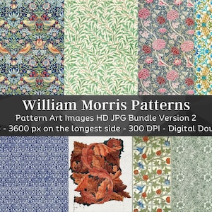 William Morris Muster Bundle 2 | 24 HQ Bild Bundle Druckbare Wandkunst Klassiker | Vintage Muster | Sofortiger digitaler Download | Kommerzielle Nutzung
