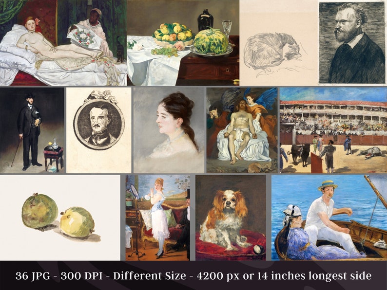 Edouard Manet Paintings 36 HQ Printable Art Decor V1 Classic - Etsy