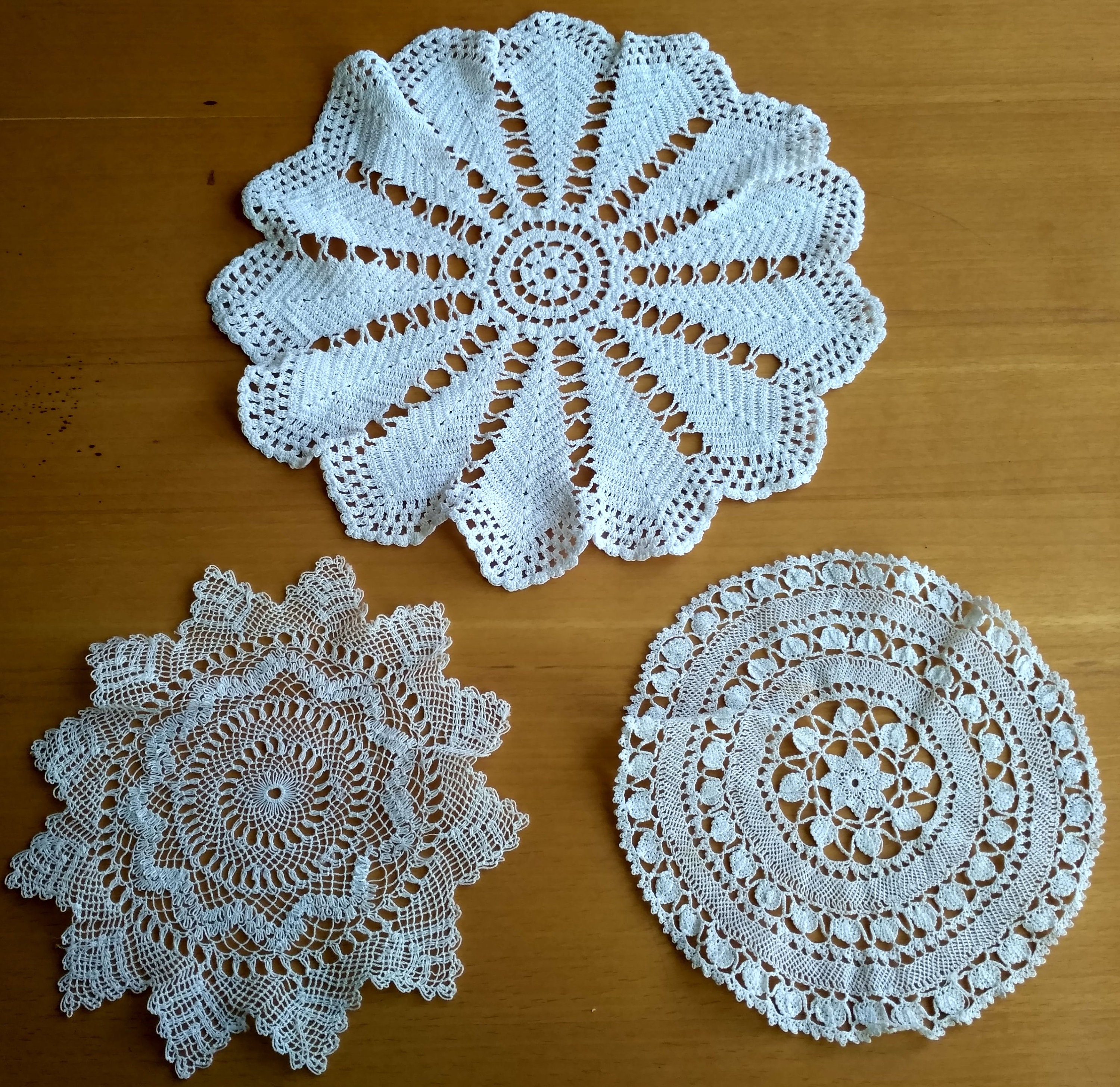A Set of 3 Antique lace doilies Doilies antique Table home Etsy