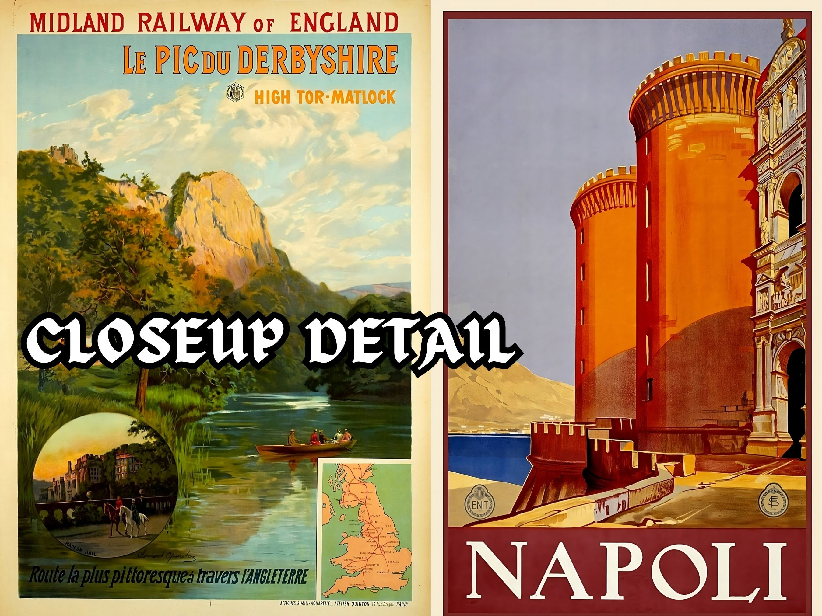 Vintage International Travel Poster Images | 40 JPG HQ Digital Image ...