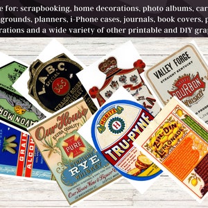 Vintage Beverage Labels Kit 82 HQ Digital JPG Bundle 2 | Retro Drink Bottle Label | Alcohol & Non Alcoholic Drink Labels | Instant Download bild 9