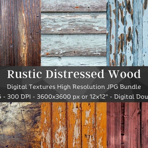Digital Distressed Wood Texture Pack / 25 Natural Weathered Rustic Wood Paper / Printable Scrapbook Background / Download istantaneo / Com. Utilizzo