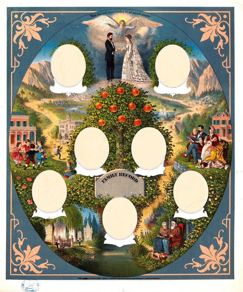 26 Vintage Family Record Template Illustrations V2 | 1800-1900s ...