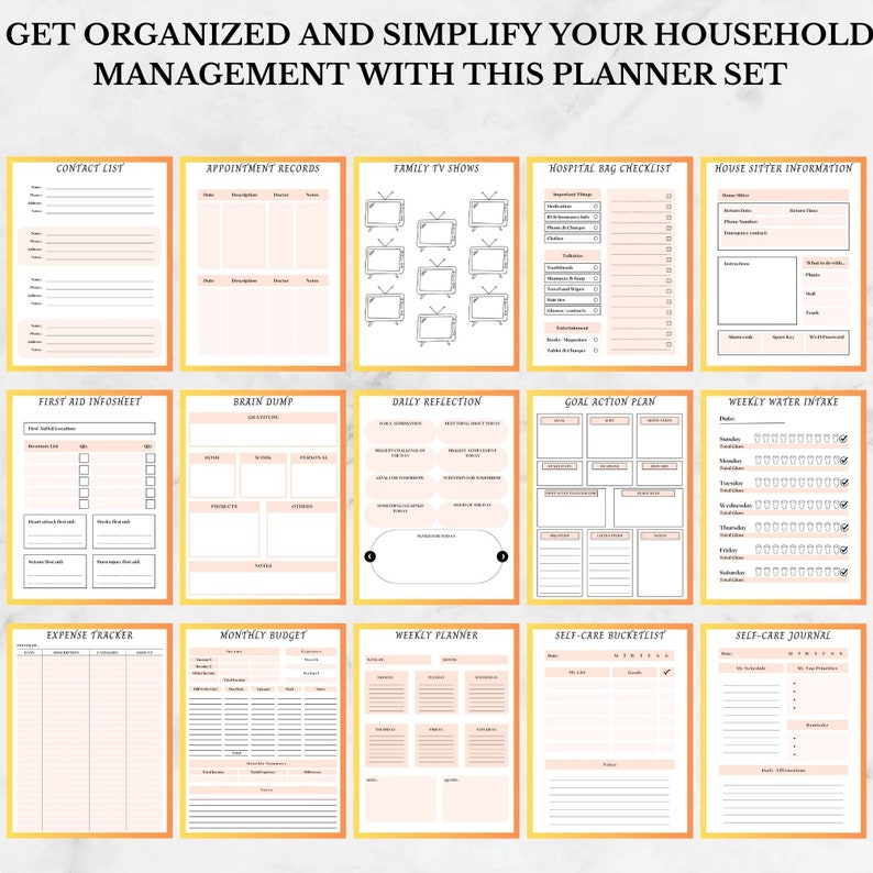 Ultimate Household Planner Life Organizer PDF Printable Life Binder ...