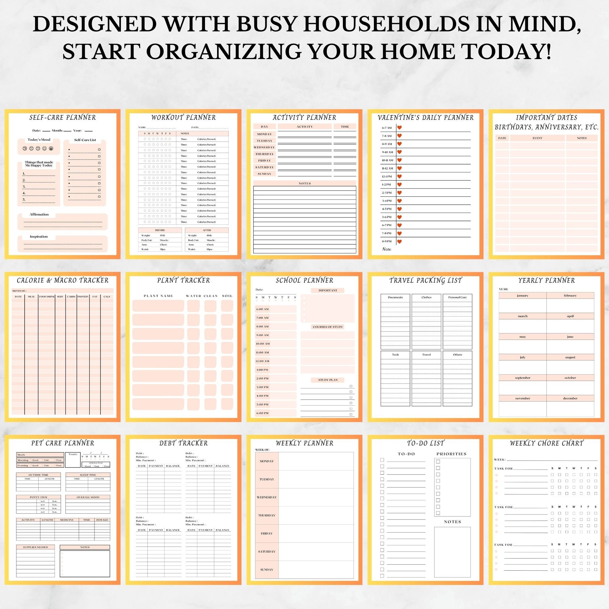 Ultimate Household Planner | Life Organizer PDF | Printable Life Binder ...