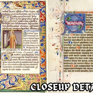 Illuminated Manuscript 36 Medieval Religious Renaissance Illustrations ...
