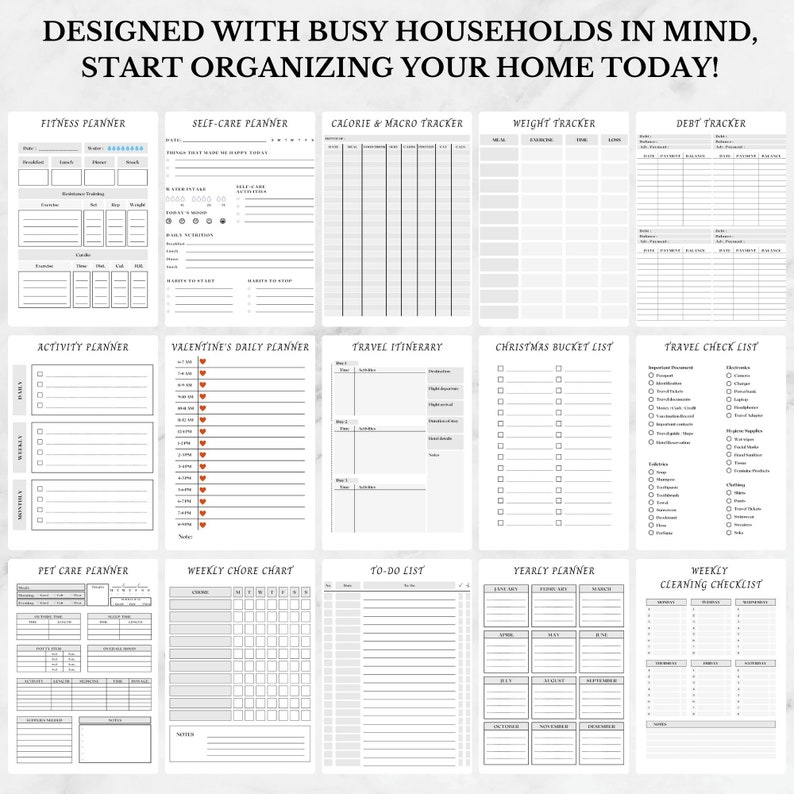 Household Planner | ADHD Home Management | Printable Household ...
