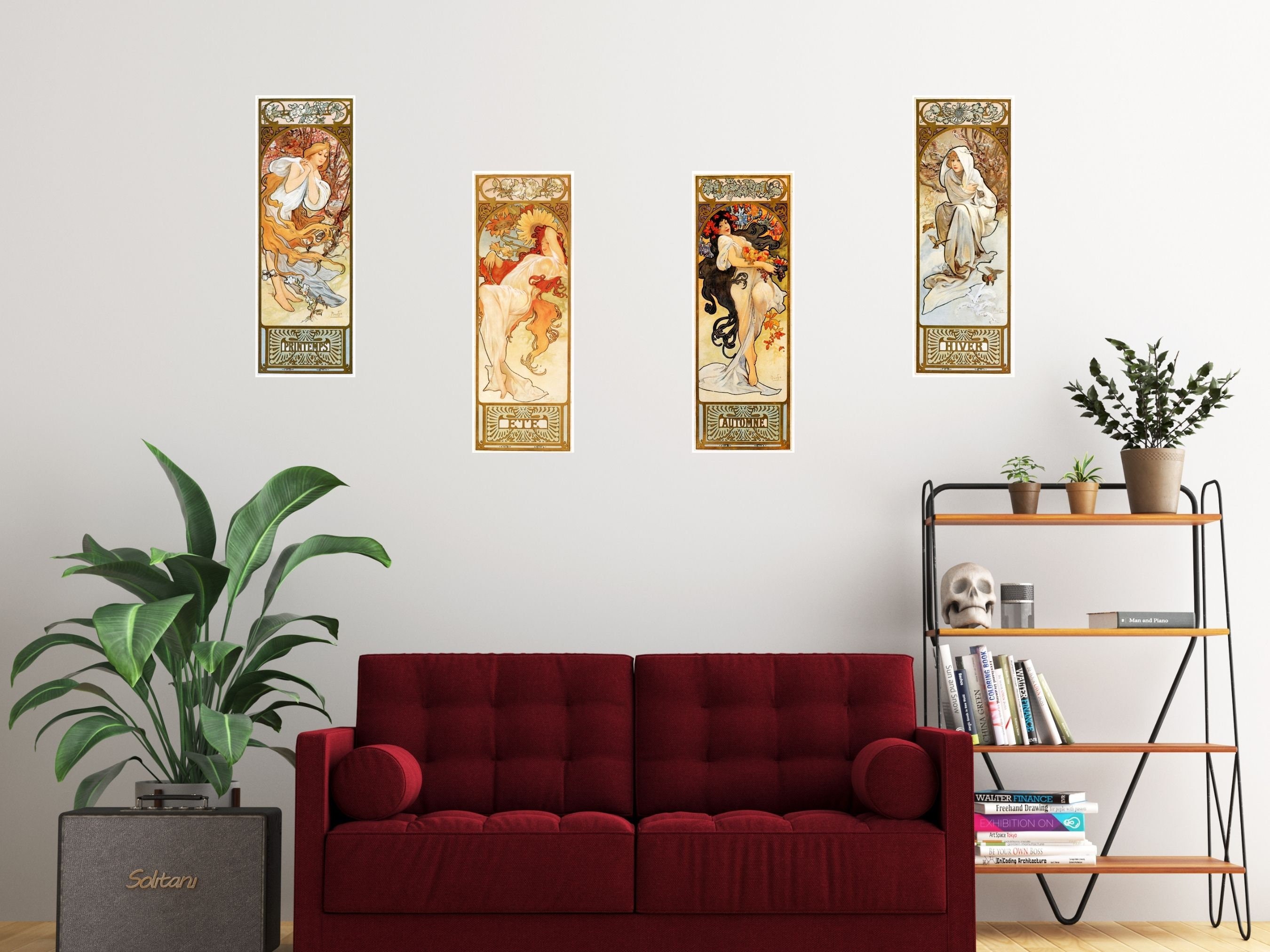 Alphonse Mucha Long Artwork Poster Images Set 1 | 45 HQ Digital