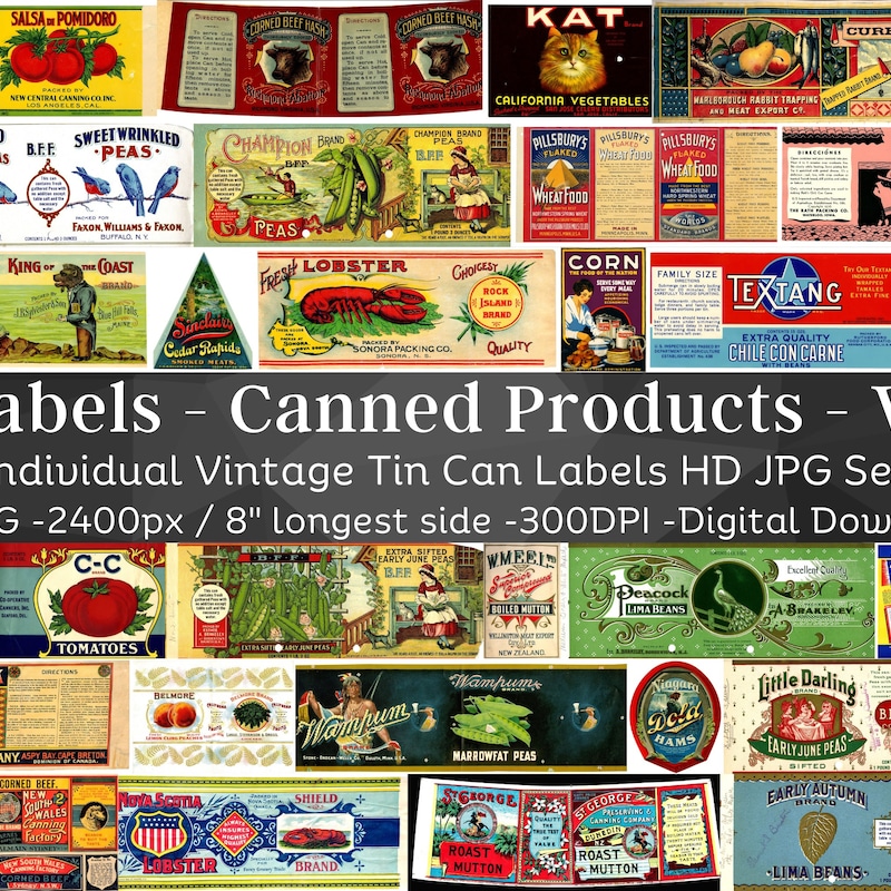 Can Vegetables Labels Etsy Can Vegetables Labels Etsy