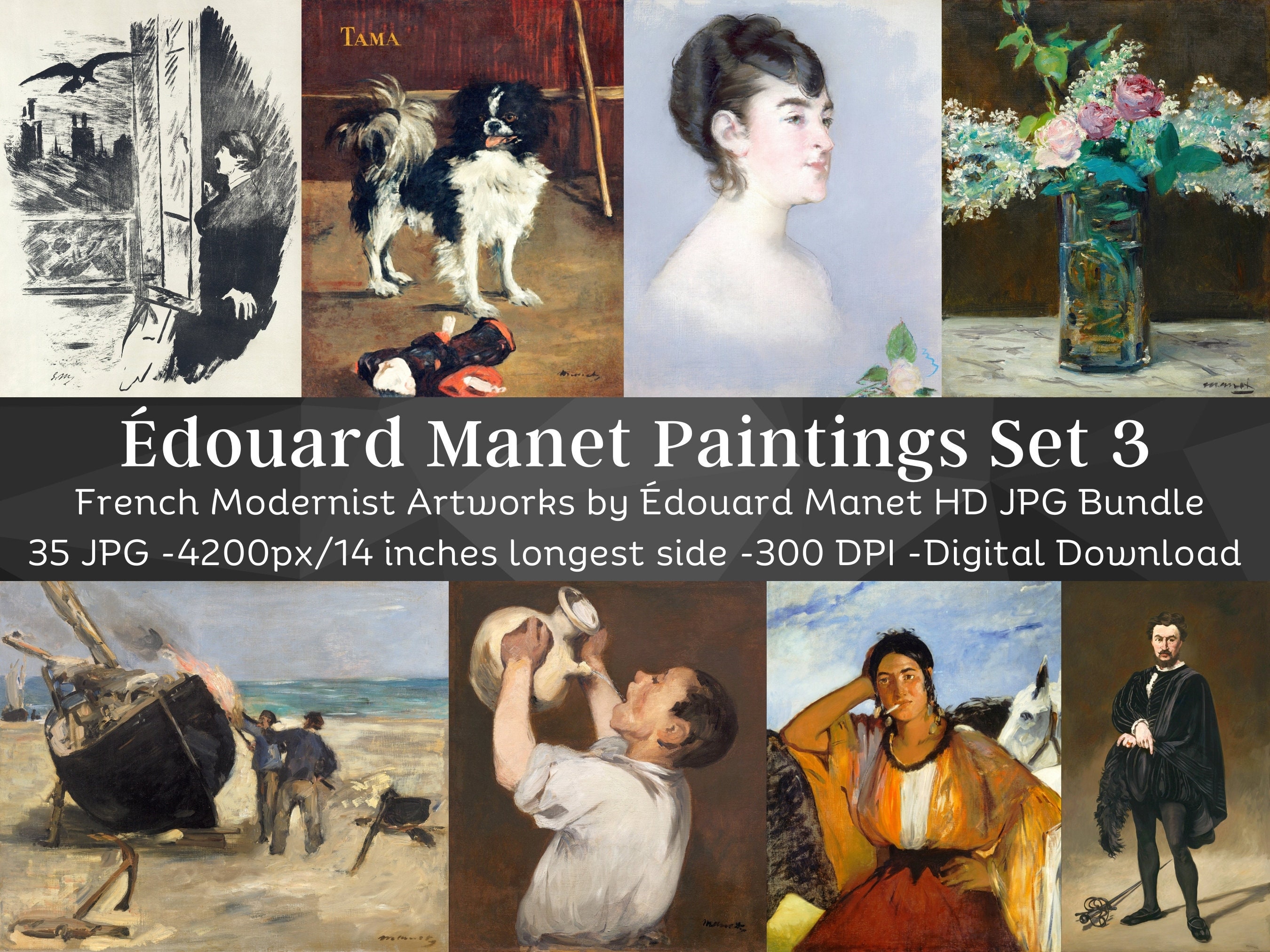 Edouard Manet Paintings 35 HQ Printable Art Decor V3 Classic - Etsy