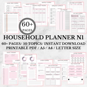 ADHD Home Management Printable | Household Planner | Life Organizer PDF | Household Management Binder | Household Budget | Cleaning Plan