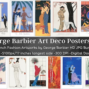 George Barbier French Art Deco Artworks & Fashion Posters Set 1| 35 JPG HQ Digital Image Bundle| 1920s Wall Art Collection| Instant Download