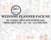 Wedding Planner Bundle | Printable Wedding Binder| Wedding Budget| Wedding Organizer Pdf| Wedding Itinerary| Wedding Planning Book Checklist