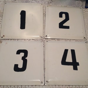 Old retro metal house building number plate plaque sign 48 USSR made