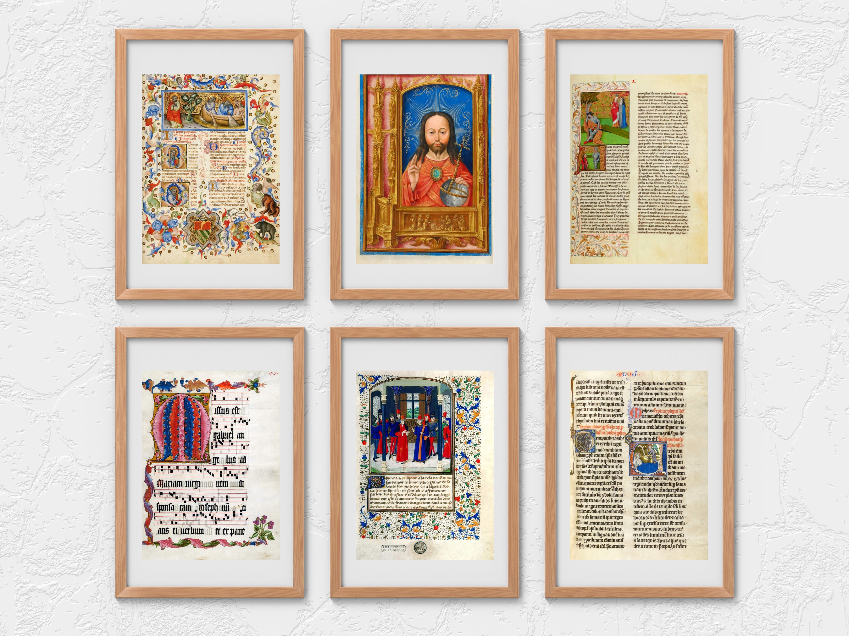 Illuminated Manuscript 36 Medieval Religious Renaissance Illustrations ...
