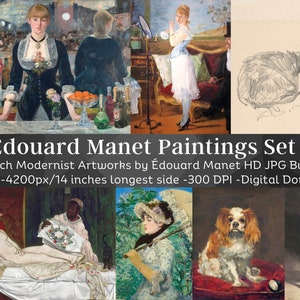 Edouard Manet Paintings 36 HQ Printable Art Decor V1 | Classic Impressionist Images| Living Room Office Modernist Wall Art| Digital Download