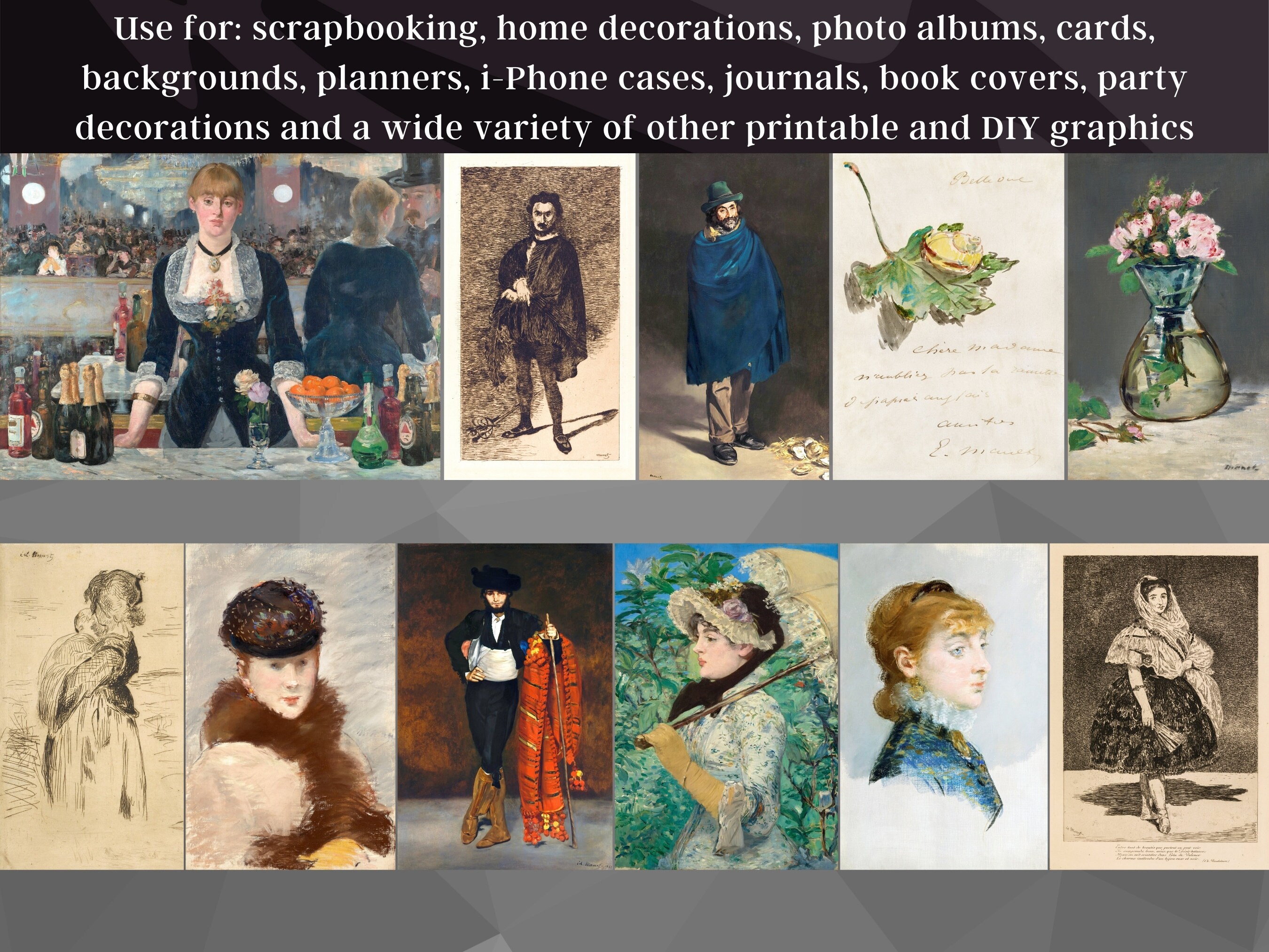 Edouard Manet Paintings 36 HQ Printable Art Decor V1 Classic - Etsy