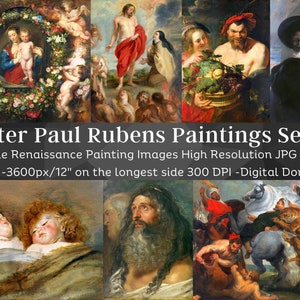 Peter Paul Rubens Paintings Set 4 | 36 HQ Printable Art Decor | Renaissance Painting Images | Living Room Baroque Artwork | Digital Download