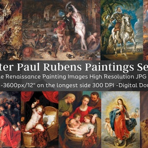 Peter Paul Rubens Paintings Set 2 | 36 HQ Printable Art Decor | Renaissance Painting Images | Living Room Baroque Artwork | Digital Download