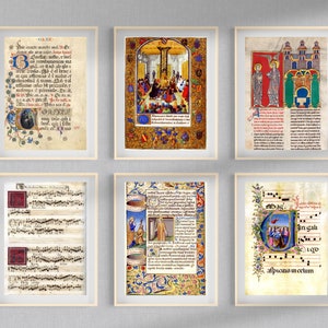 Illuminated Manuscript 36 Medieval Religious Renaissance Illustrations ...