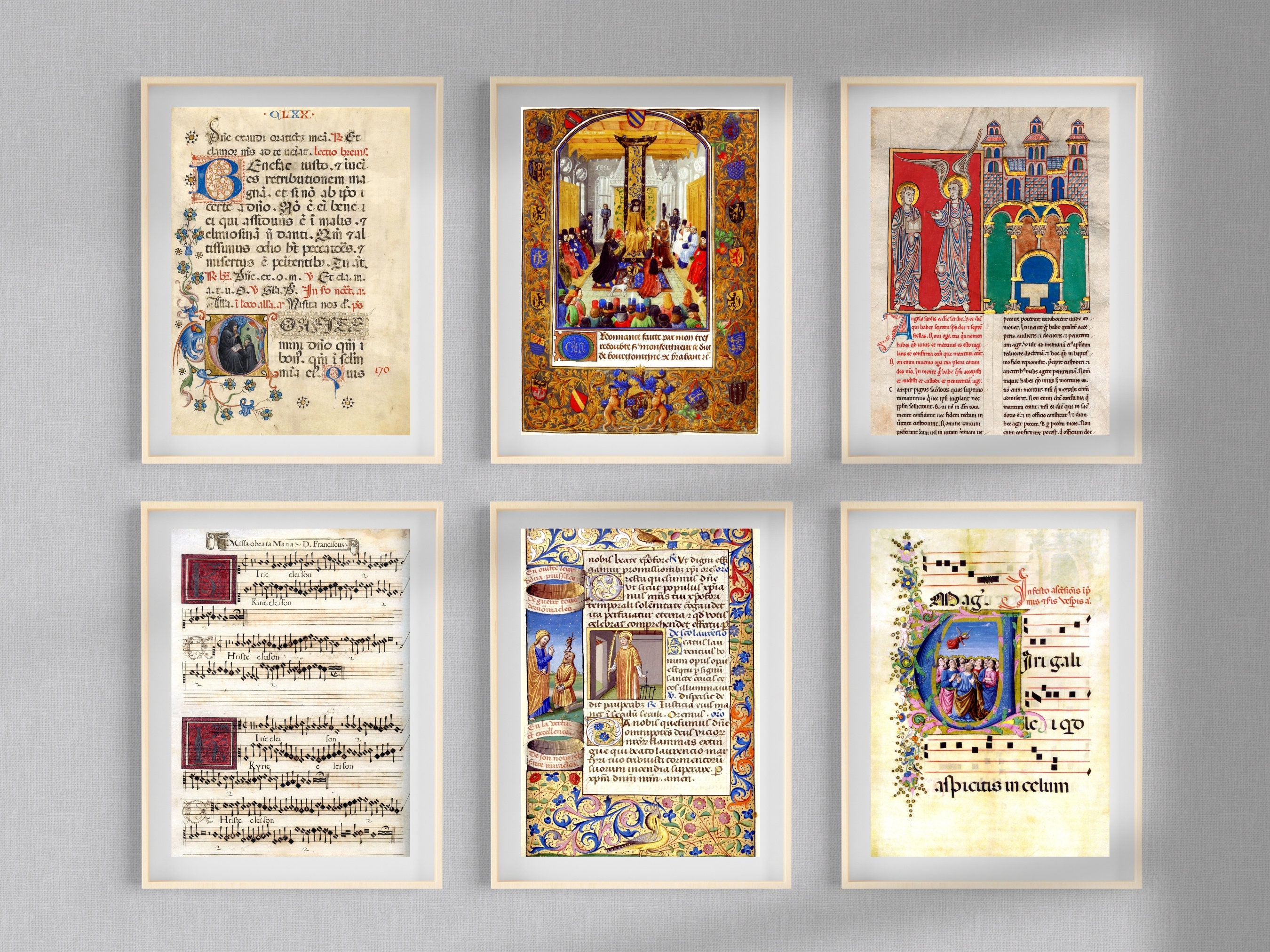 Illuminated Manuscript 36 Medieval Religious Renaissance Illustrations ...
