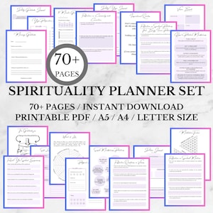 Spirituality Planner | Mental Health Journal | Religious Journal | Printable Manifestation Planner Pdf | Self-Care Worksheet| Soul Awakening