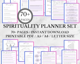 Spirituality Planner | Mental Health Journal | Religious Journal | Printable Manifestation Planner Pdf | Self-Care Worksheet| Soul Awakening
