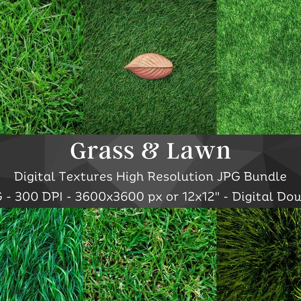 Digital Grass & Lawn Texture | 22 Digital Grass Paper | Scrapbook Background | Green Field, Lawn, Meadow | Instant Download | Commercial Use