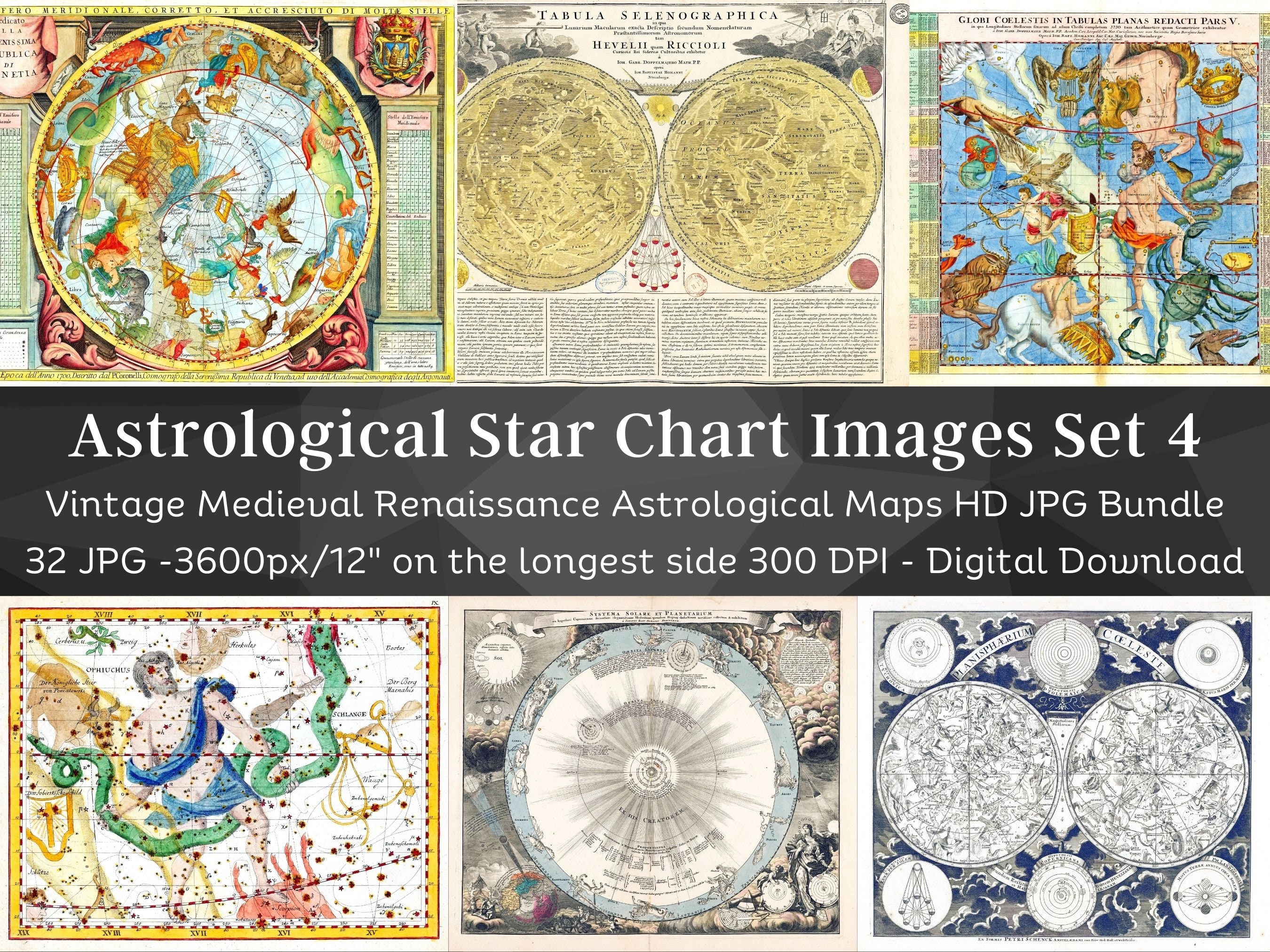 Astrological Star Chart Images | 32 HQ Digital Image Bundle Astrological Star Chart Images | 32 HQ Digital Image Bundle