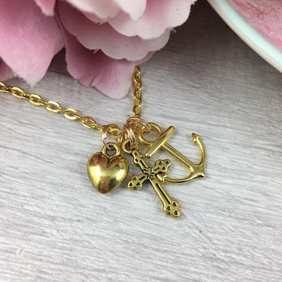 Metale Szlachetne Bez Kamieni And Charity Heart Cross Anchor Charm Pendant 14k Yellow Gold Tiny Faith Hope Biżuteria I Zegarki Mayo Org - Heart Cross Anchor Pendant Metale Szlachetne Bez Kamieni And Charity Heart Cross Anchor Charm Pendant 14k Yellow Gold Tiny Faith Hope Biżuteria I Zegarki Mayo Org - Heart Cross Anchor Pendant
