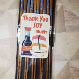 Printable Thank You Sushi Gift Tag