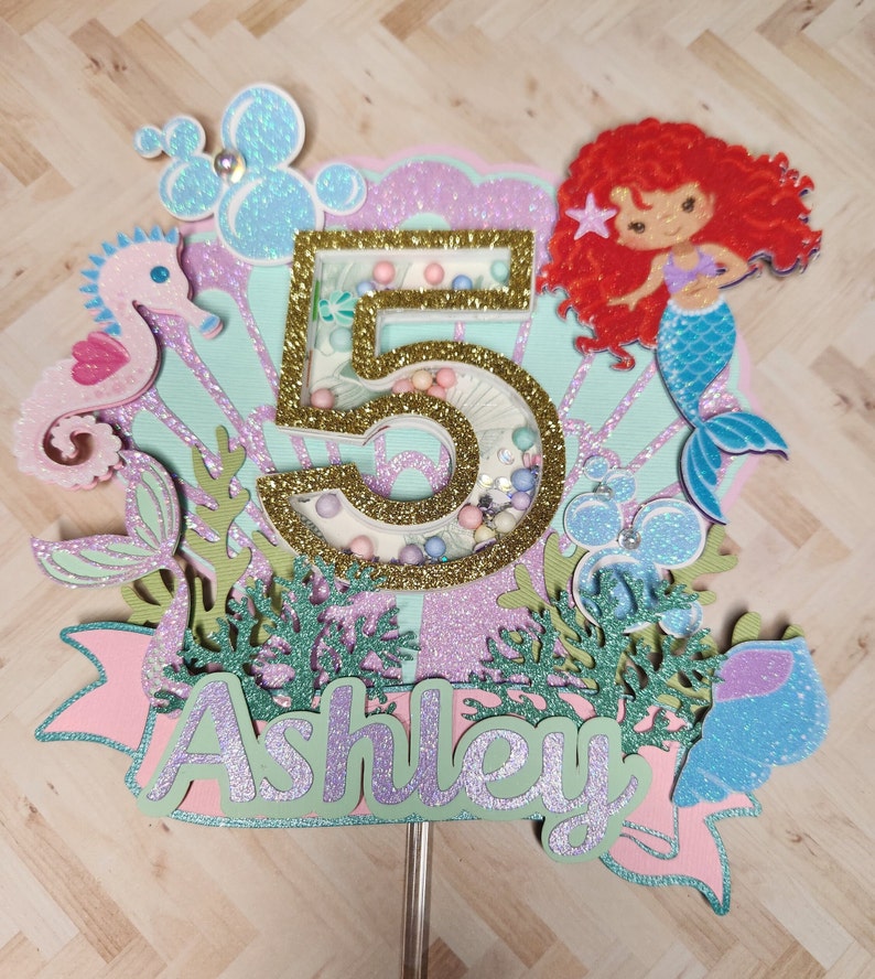 African American Mermaid Cake Topper, Under the Sea Etsy