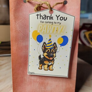 Dog Party, Thank You, Tags, Download, Printable