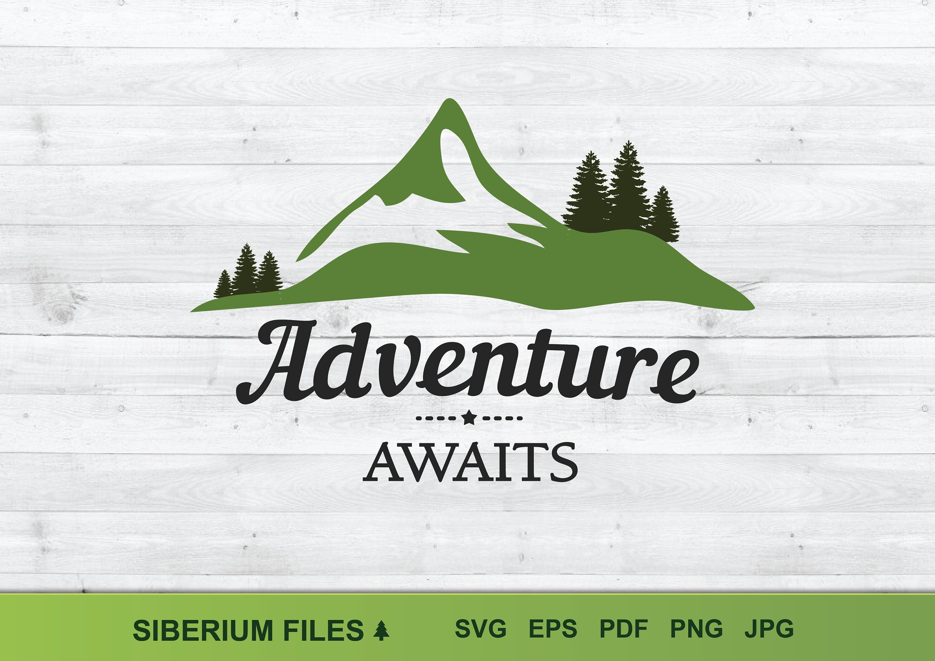 Adventure Svg Vector Illustration With Mountain Forest Etsy