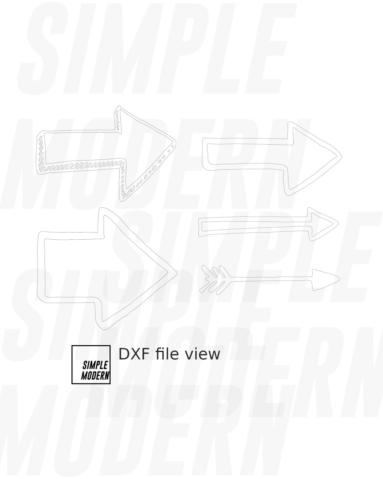 Set of Hand-drawn Arrow Svg File for Cricut Cutting, Arrow Clip Art ...