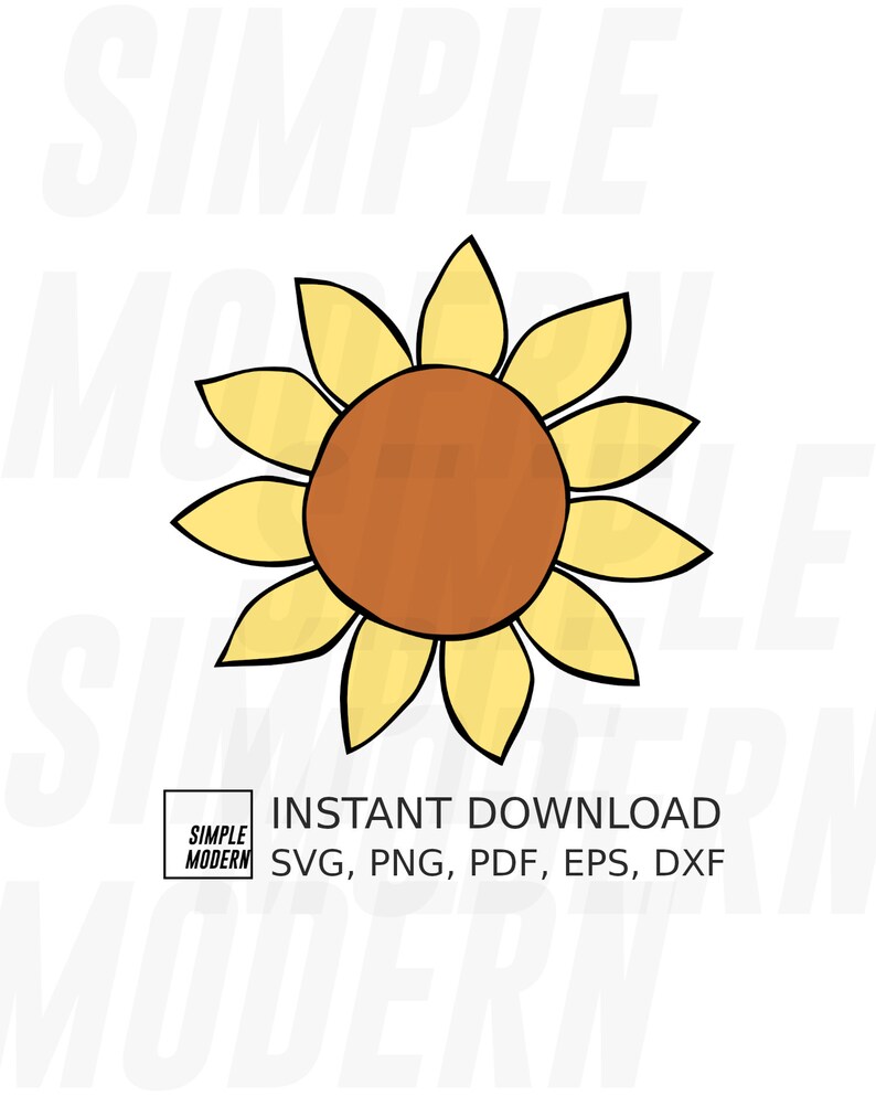 Free Free 192 Sunflower Svg Simple SVG PNG EPS DXF File