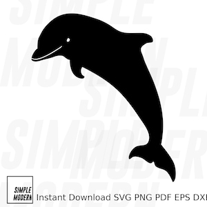 Carino delfino SVG, file vettoriali scaricabili digitalmente per il taglio e la stampa, uso personale e commerciale, delfino che salta fuori dall'acqua del mare