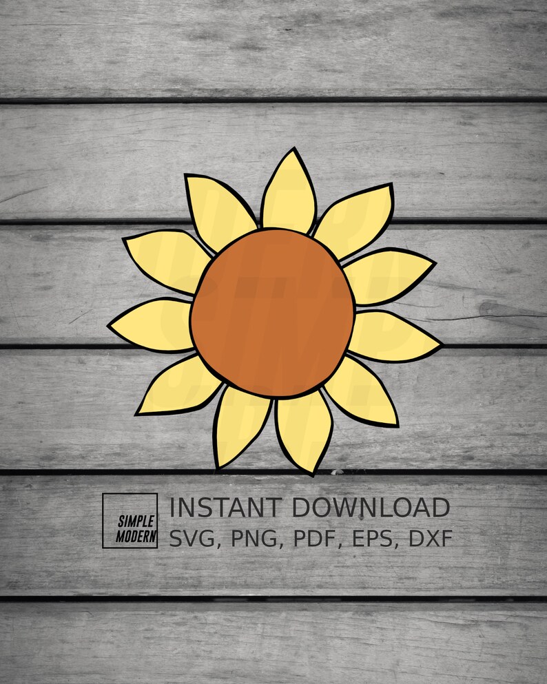 Free Free 189 Sunflower Svg Simple SVG PNG EPS DXF File