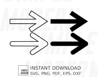 Set of Arrow svg file for Cricut, Arrows Outline, Direction Icon, Vector Cut File, Instant Digital Download dxf, eps, png and Printable pdf