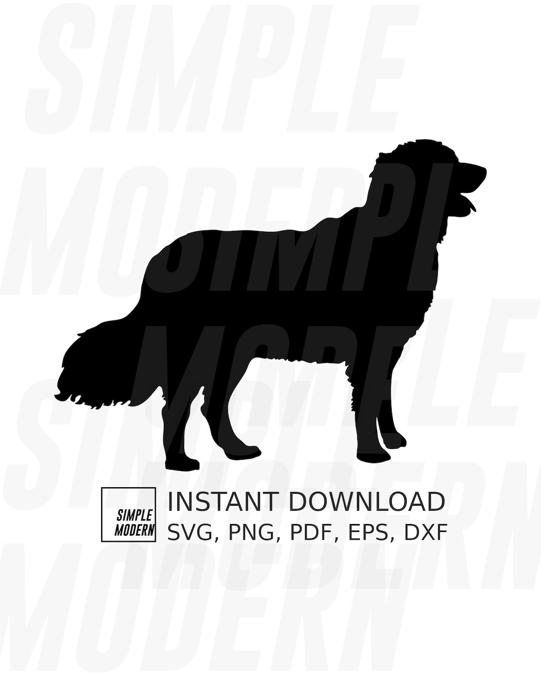 Golden Retriever Dog Silhouette SVG Files, Png Dxf Eps Vector Files ...