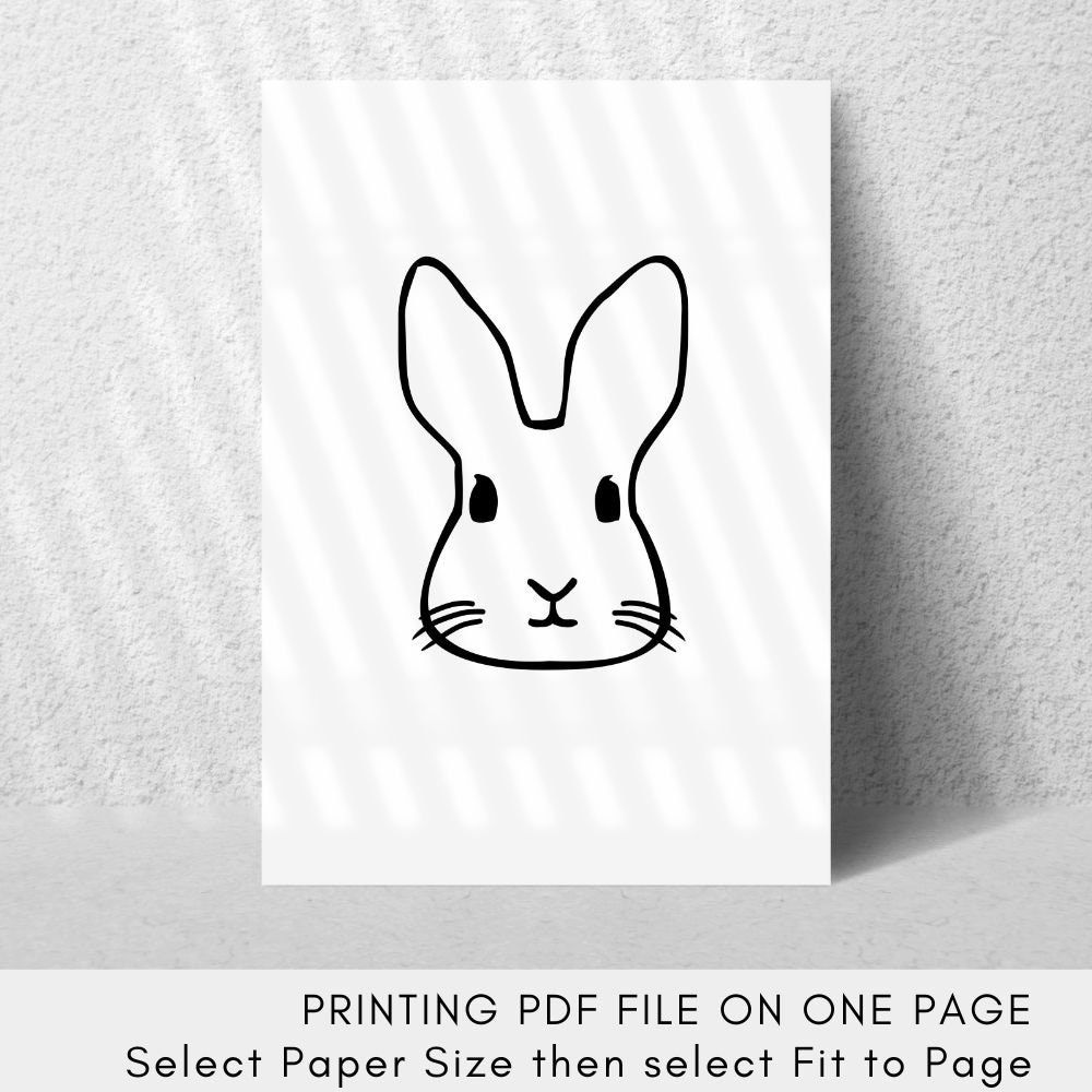 Simple Rabbit Face Vector Simple Rabbit Face Outline