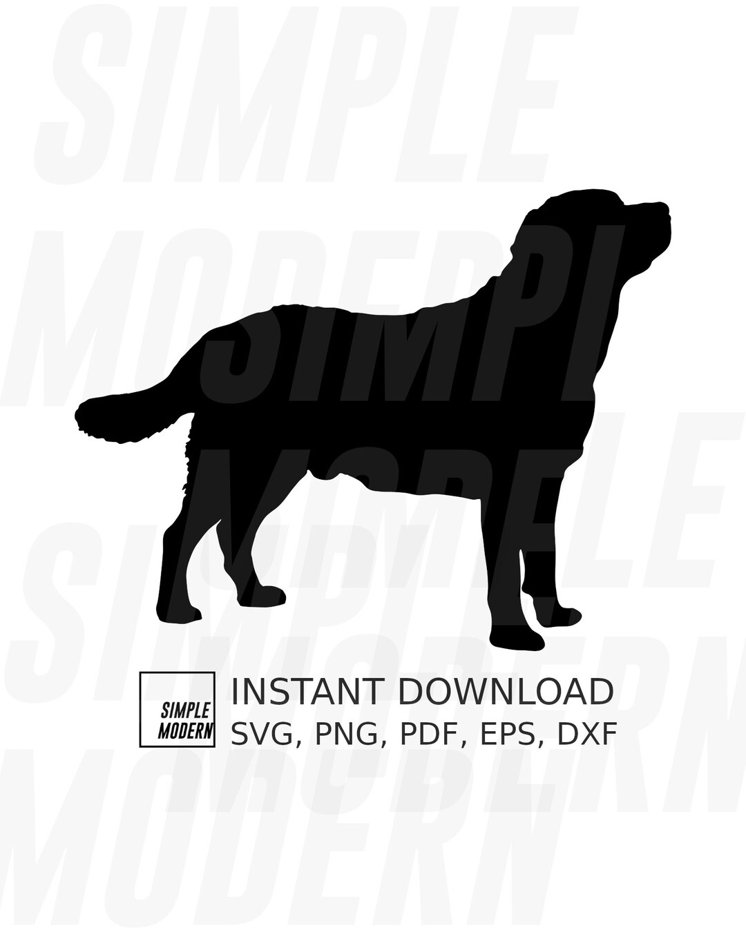 Labrador Retriever Dog Silhouette SVG Files, Png Dxf Eps Vector Files ...